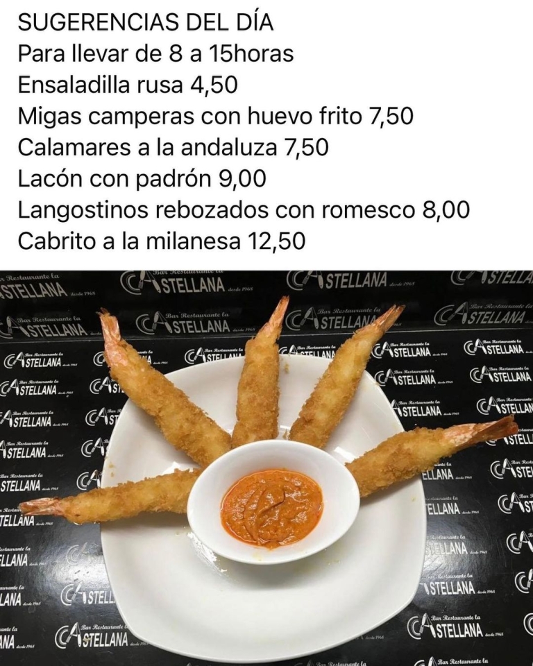 lacastellana#tapas#elprat#seguimostrabajando #parallevar#
