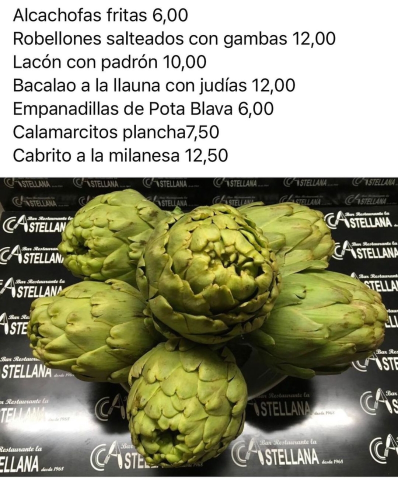 SUGERENCIAS DEL DÍA Para llevar de 8a15 horas lacastellana#tapas#elprat
