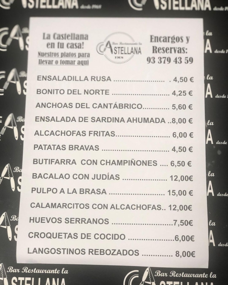 PLATOS DEL DÍA lacastellana #tapas#elprat