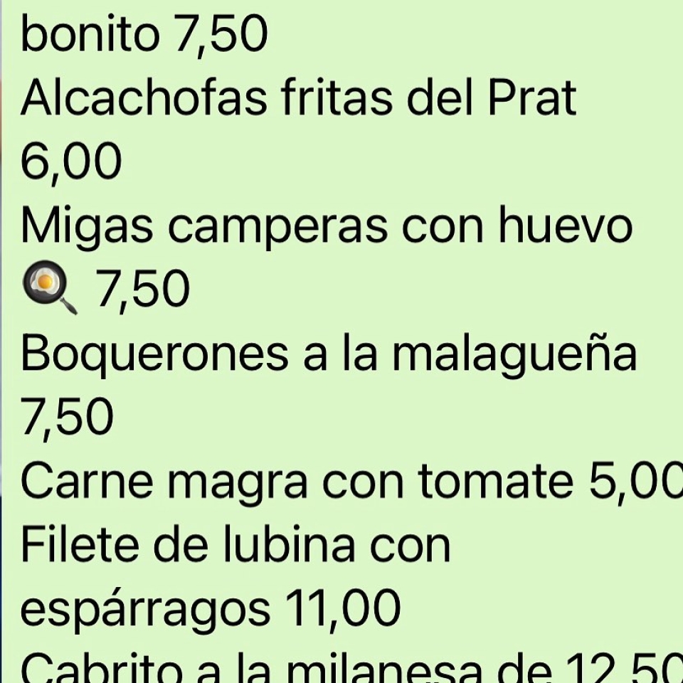 SUGERENCIAS DEL DÍA Para llevar o comer aquí De 13 a 16 horas lacastellana #tapas#elprat