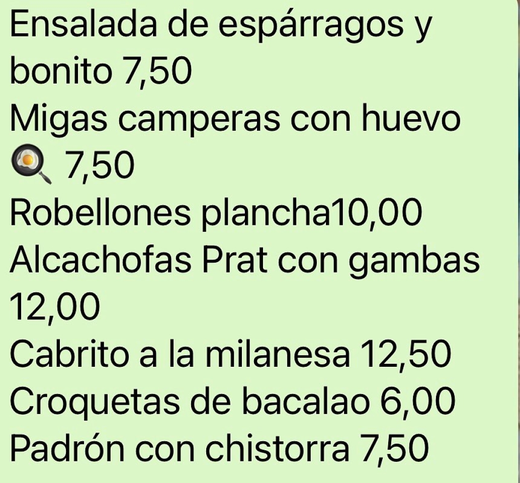 SUGERENCIAS DEL DÍA lacastellana #tapas#elprat# Alcachofaprat#robellones#carnesibericas#anchoas#bonitodelnorte#